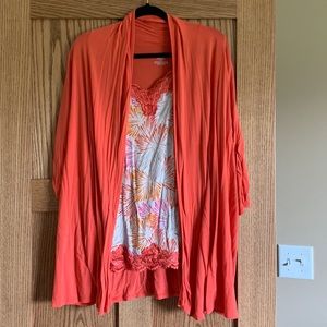 Lane Bryant Cami and Cover up Set